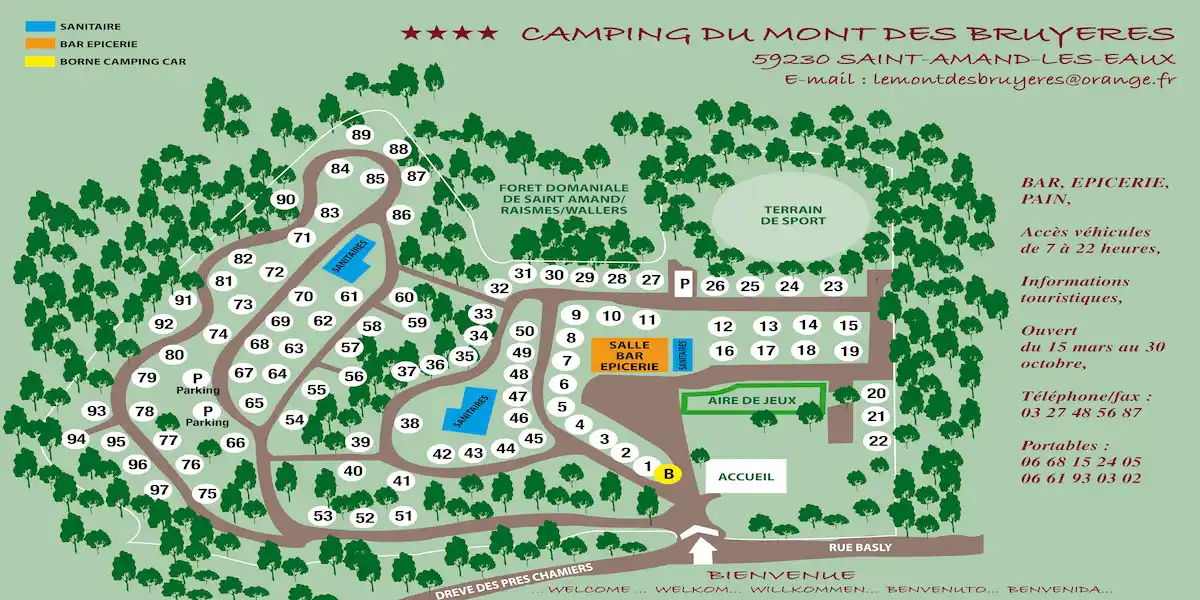 General map of Le Mont des Bruyères